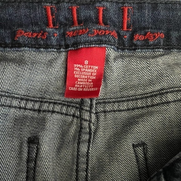 Elle Distressed Jean Shorts Size 8 - Picture 6 of 10